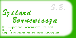 szilard bornemissza business card